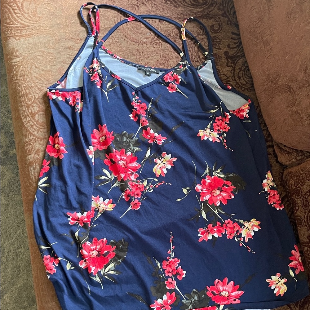 Papermoon Navy Blue Floral Camisole